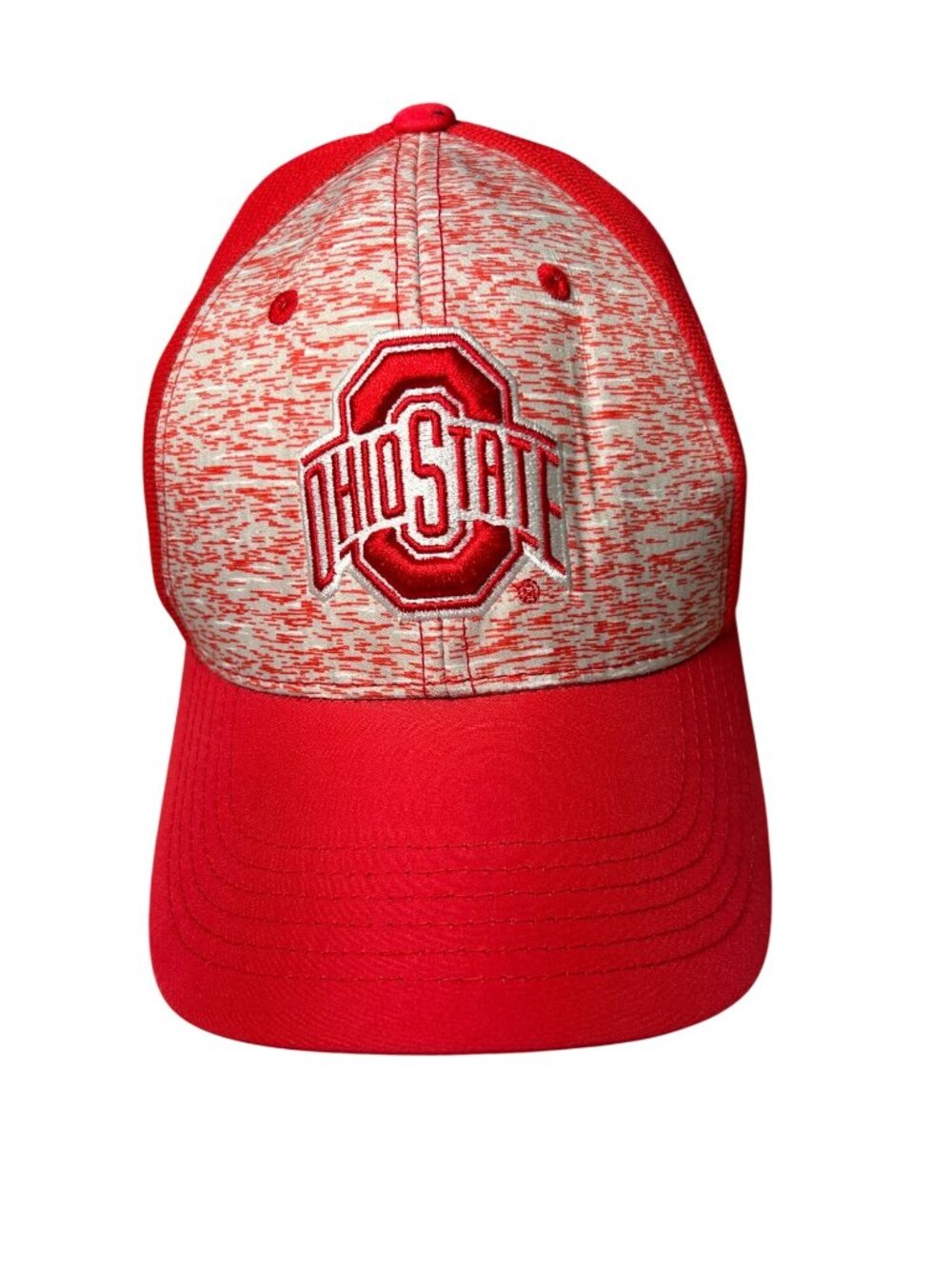 NEW Ohio State Buckeyes Adjustable Red Hat Embroidered Logo & Mesh Back Panel